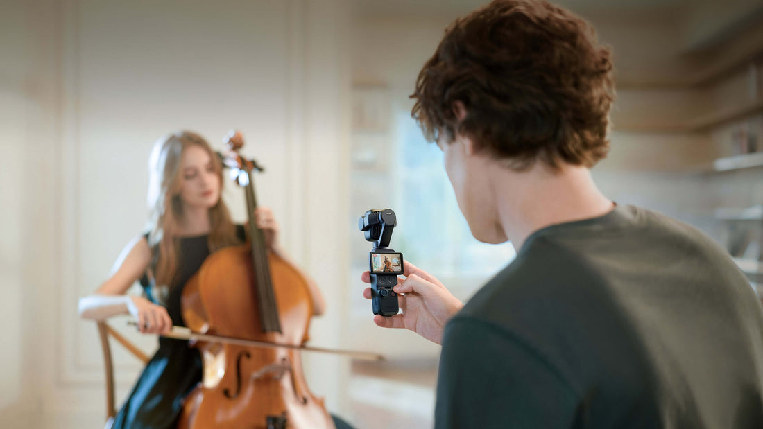 DJI Osmo Pocket 4P - Cámara portátil para vlogs, viajes y creación de contenido
