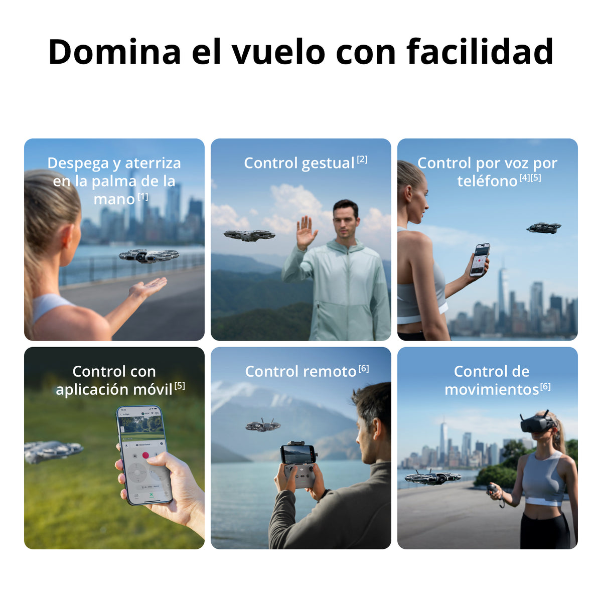 DJI Neo 2 - Funciones de vuelo autónomo y seguimiento inteligente