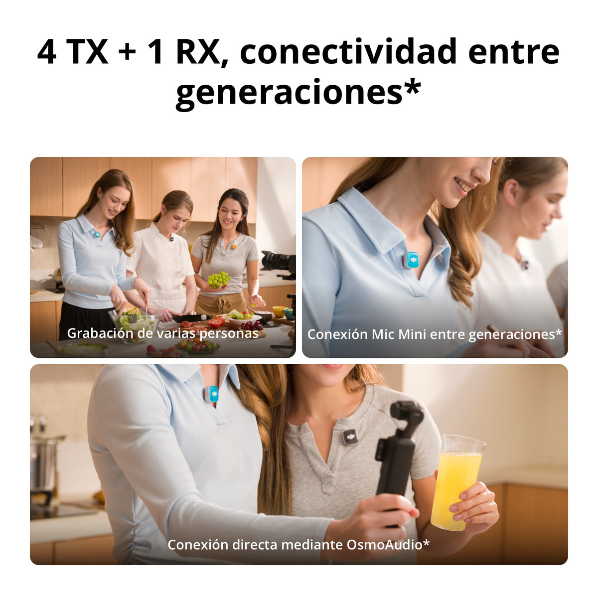 DJI Mic Mini 2S - Transmisión inalámbrica de audio con 2 transmisores y 1 receptor