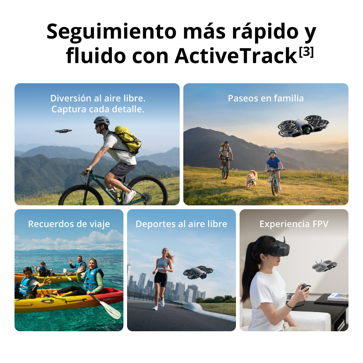 DJI Neo 2 - Funciones de vuelo autónomo y seguimiento inteligente