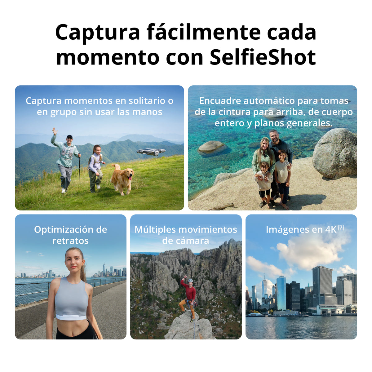 DJI Neo 2 - Funciones de vuelo autónomo y seguimiento inteligente