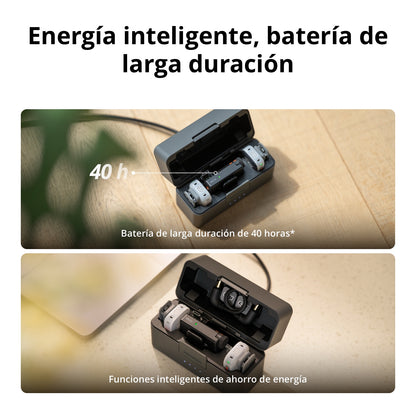 DJI Mic Mini 2S - Transmisión inalámbrica de audio con 2 transmisores y 1 receptor