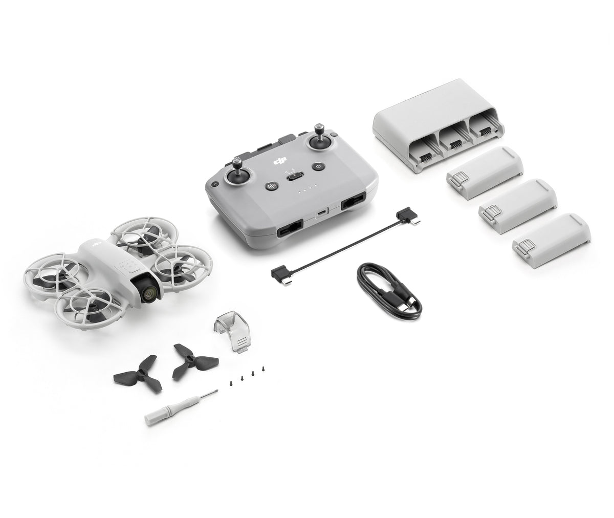DJI Neo Fly More Combo - Contenido de la caja y accesorios incluidos