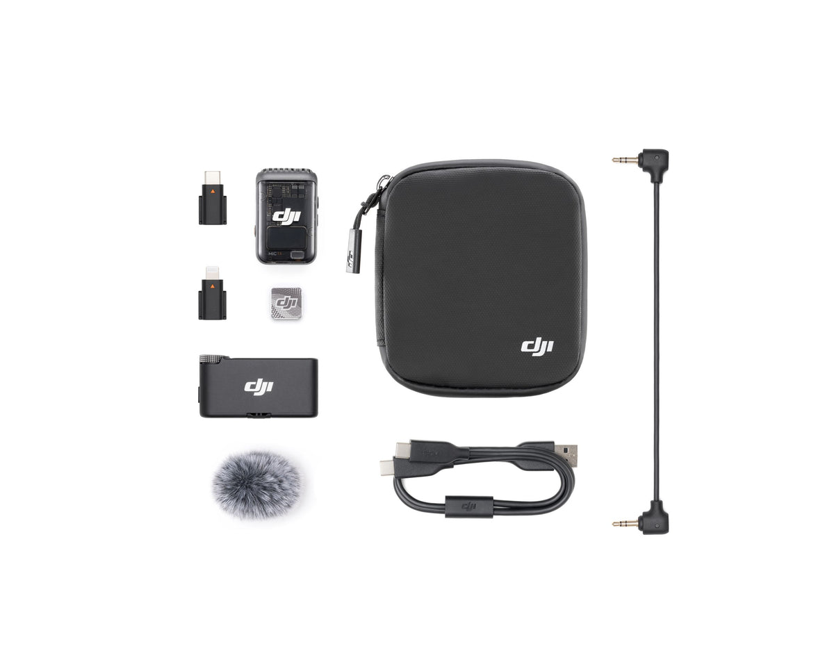 DJI Mic 2 (1 TX + 1 RX ) - Contenido de la caja y accesorios incluidos
