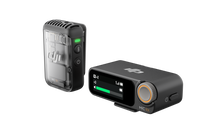 DJI Mic 2 - Vista lateral del transmisor y receptor