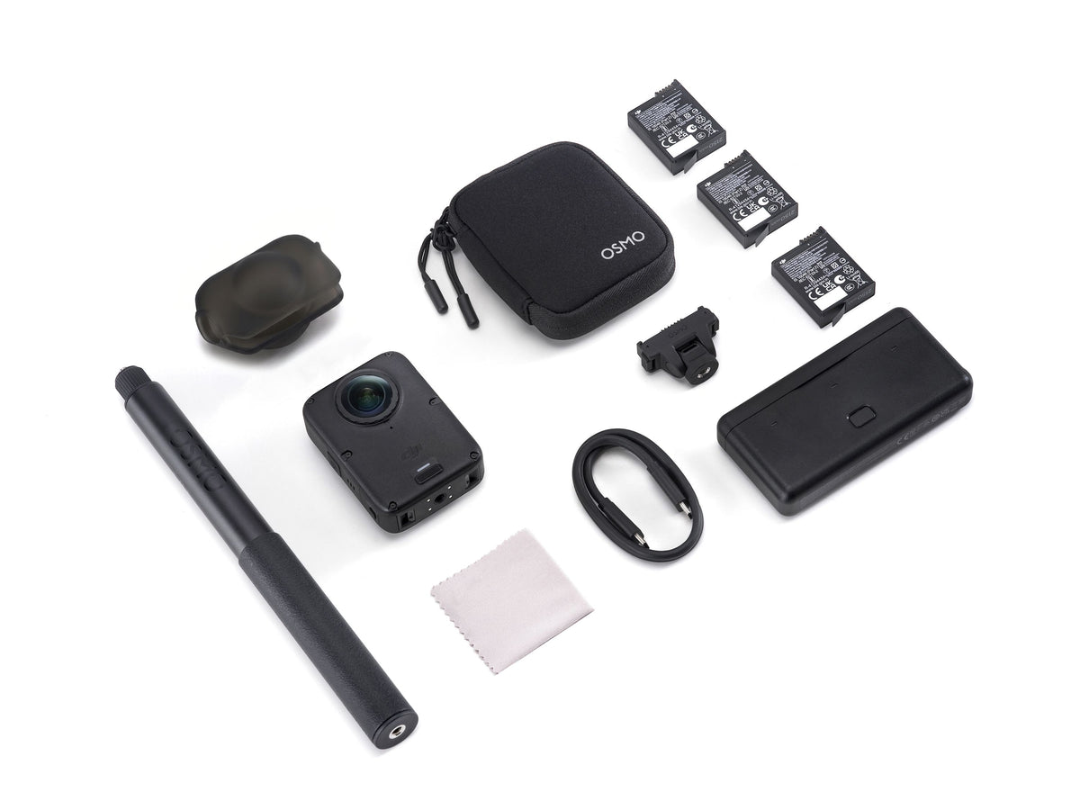 Vista lateral del DJI Osmo 360 II Combo Aventura