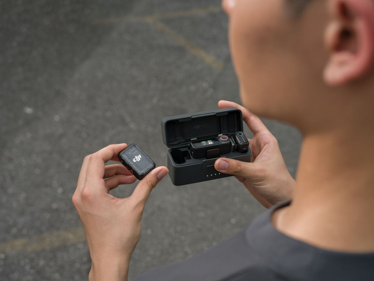 DJI Mic 2 - Vista superior del sistema de micrófono inalámbrico