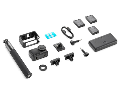 DJI Osmo Action 4 Pack Aventura con tres baterías, estuche de carga y vara de extensión