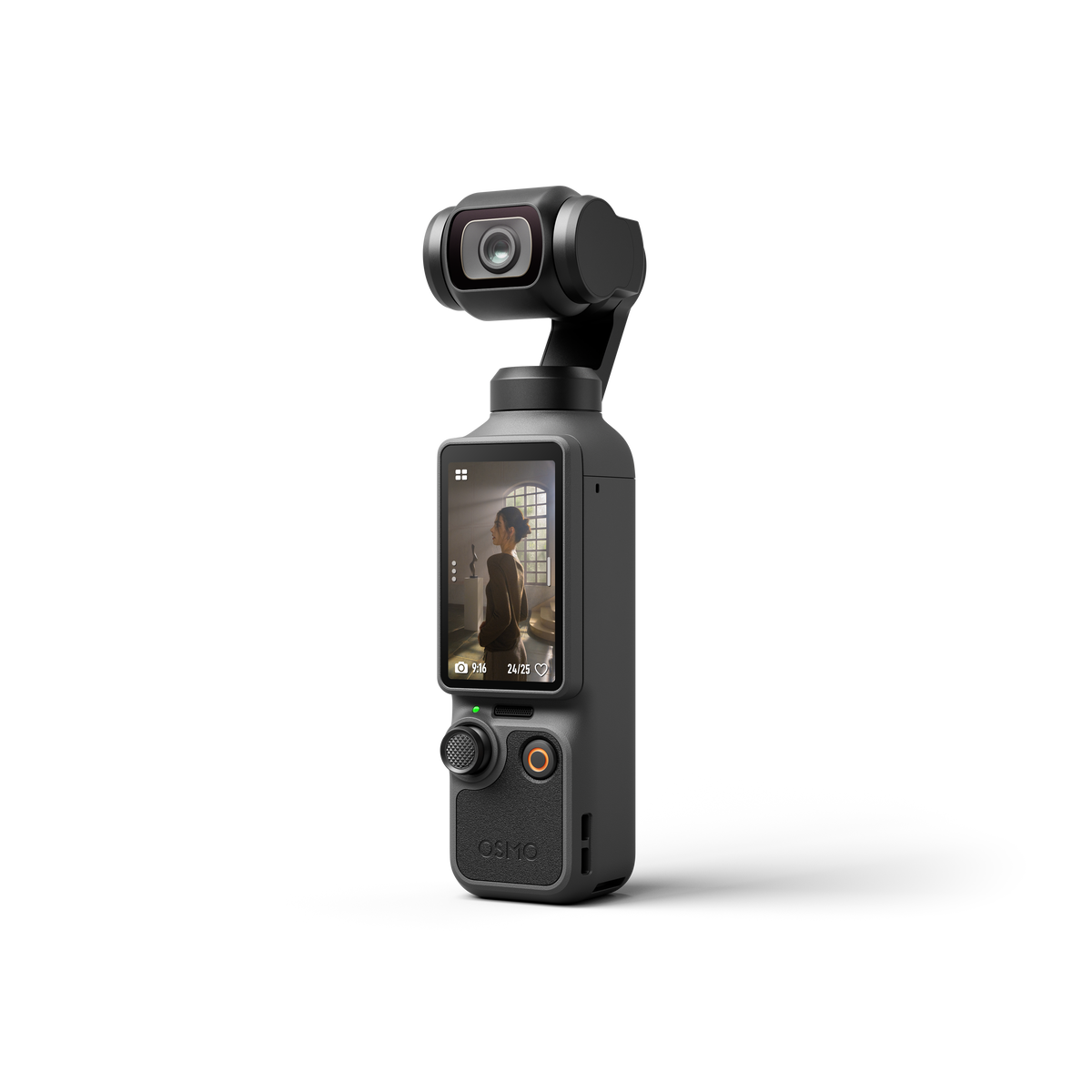 DJI Osmo Pocket 4 - Vista lateral de la cámara de bolsillo