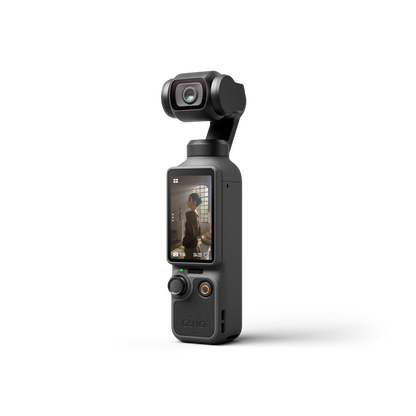 DJI Osmo Pocket 4 - Vista lateral de la cámara de bolsillo