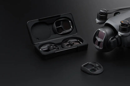 DJI Mavic 4 Pro ND Filter Set (ND8/16/32/64) - Filtro instalado en el dron DJI Mavic 4 Pro